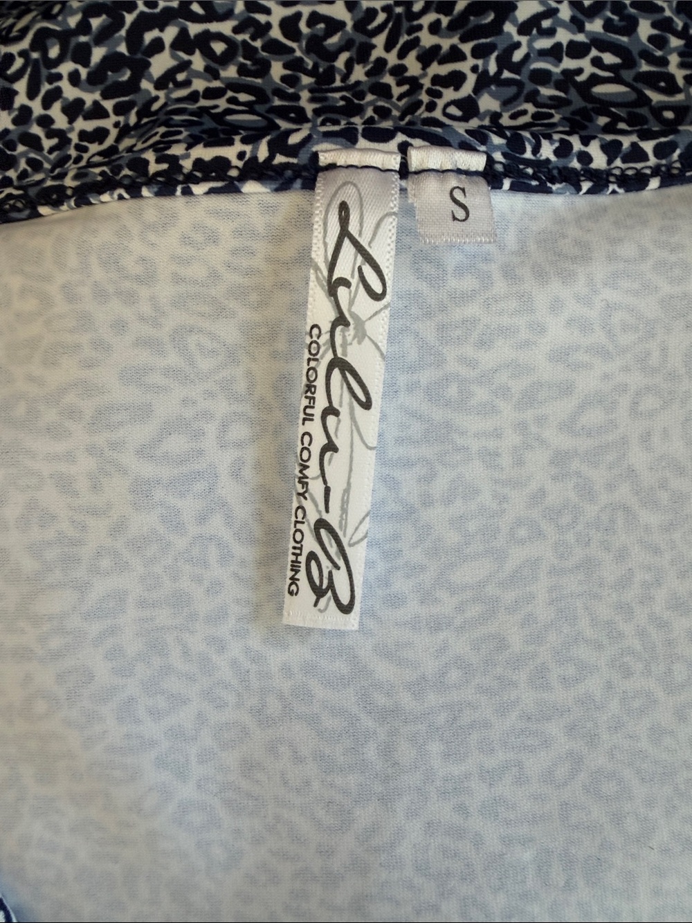 Lulu-B Blue and White cheetah print dress - Picture 3 of 5